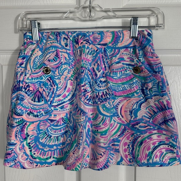 Lilly Pulitzer Pants - Lilly Pulitzer XXS "Happy as a Clam" skort, faux pockets, teen, tween